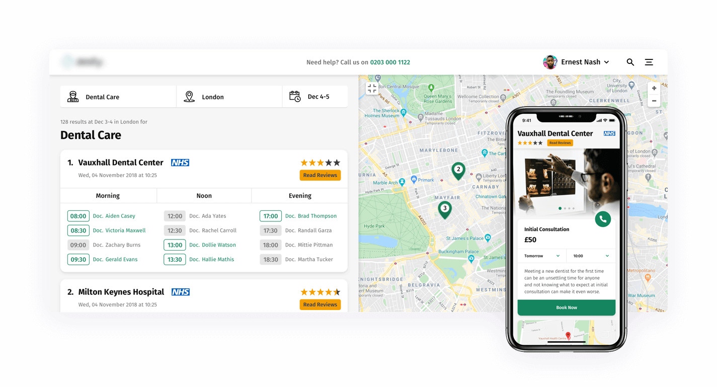 Exemplary Screenshot from the Client’s Application