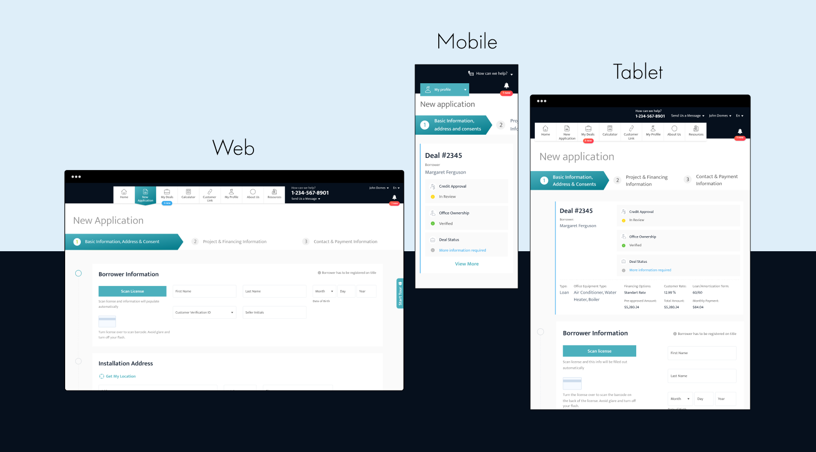 Exemplary Screenshot from the Client’s Application
