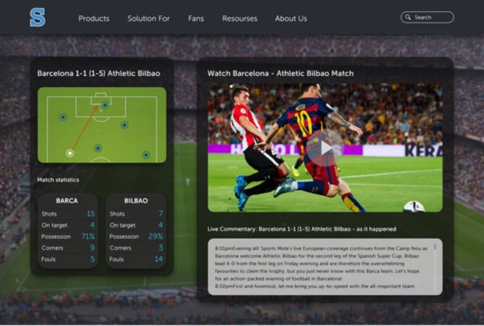 Exemplary Screenshot from the Client’s Application