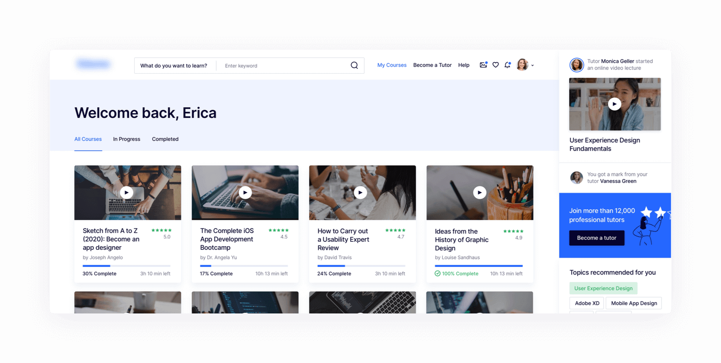 Exemplary Screenshot from the Client’s Application