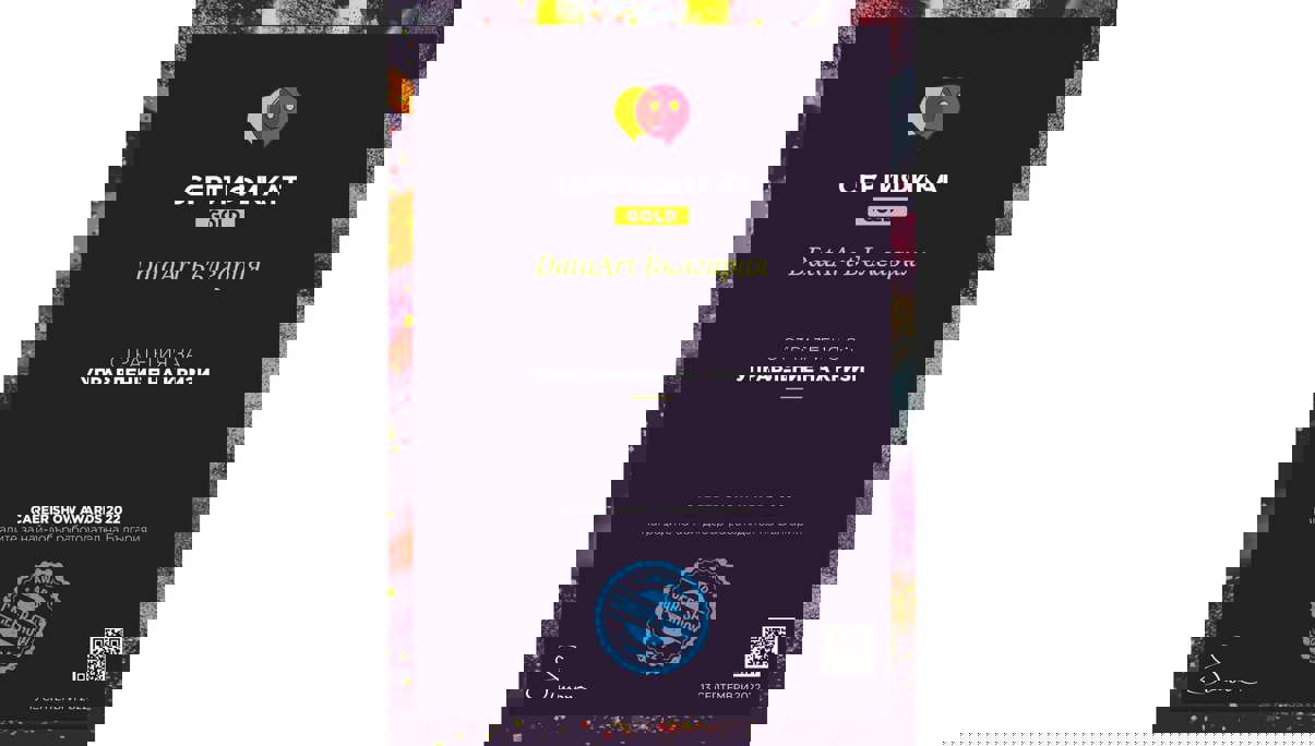 DataArt с първо място от наградите Career Show Awards 2022